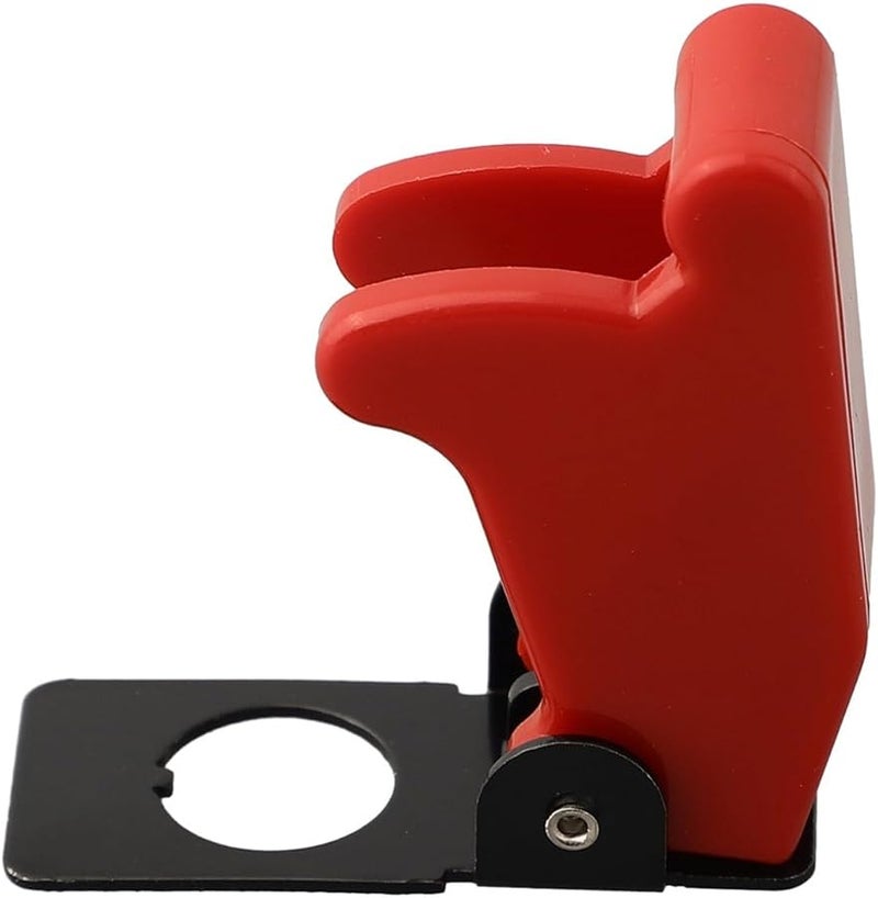 Red LED Toggle Switch with Missile Cover 12V SPST On Off for Car Dashboard Industrial Equipment - Image 1